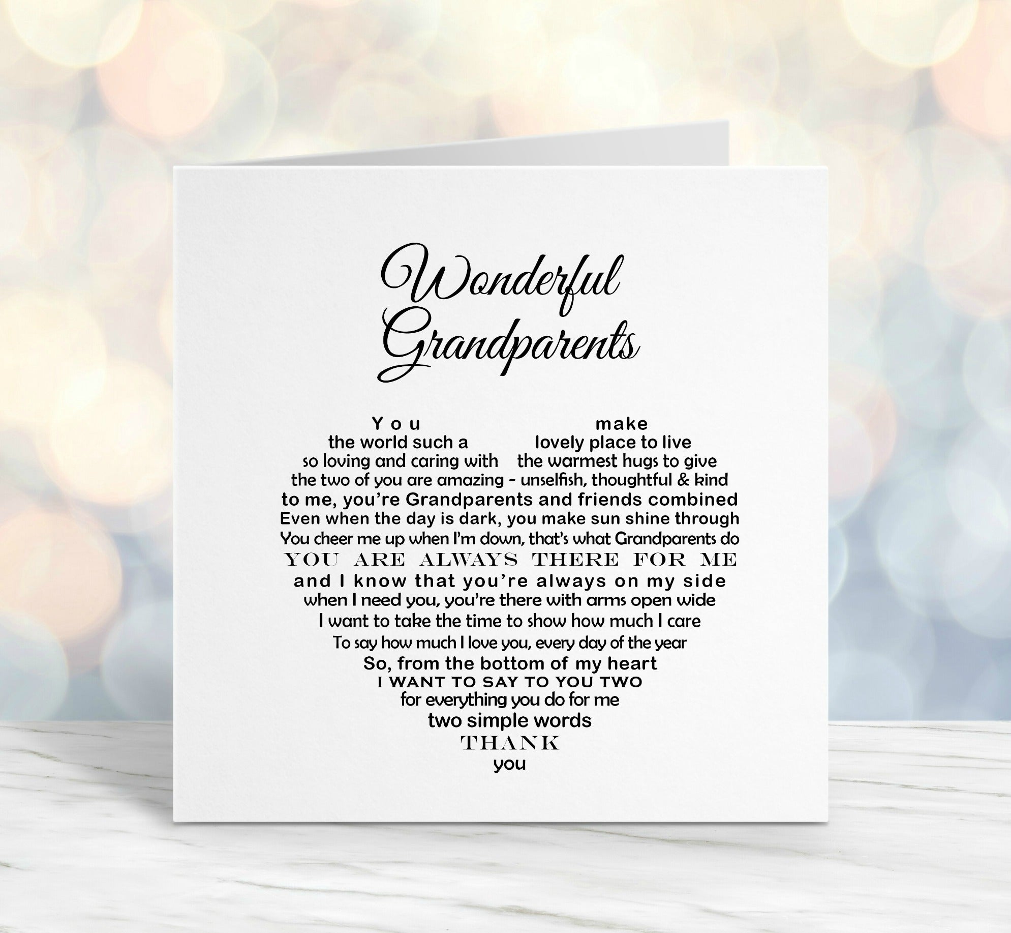 Grandparents Card - Grandparents Anniversary Christmas Card