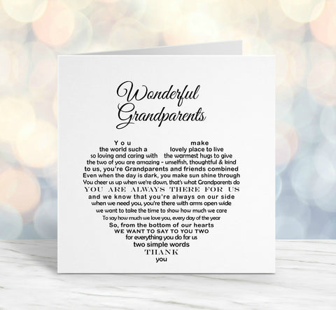 Grandparents Card - Grandparents Anniversary Christmas Card