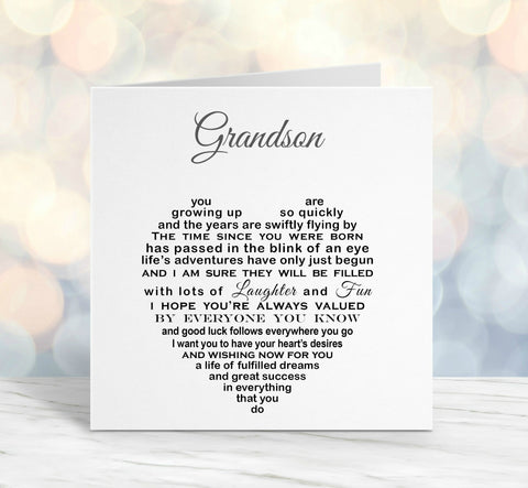 Grandson Card - Unique Grandson Birthday Card