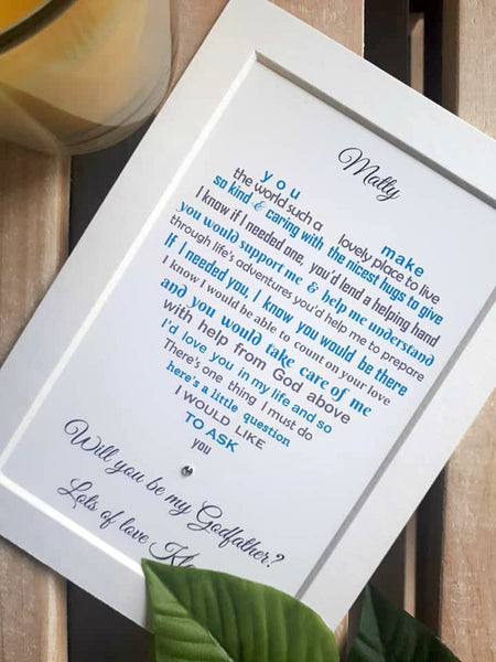 Will you be my Godfather - Christening request