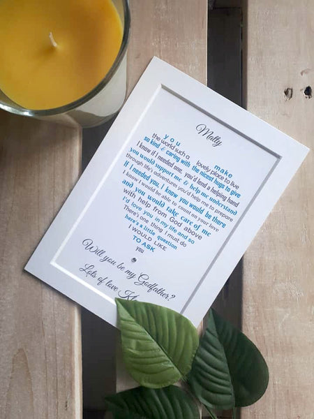 Will you be my Godfather - Christening request