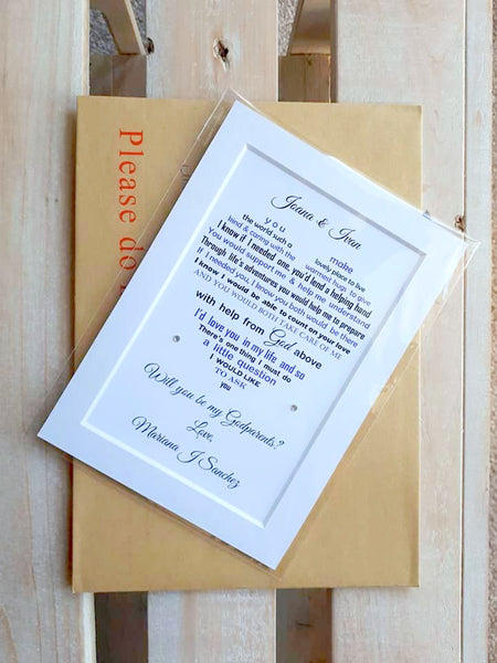 Will you be my Godparents - Christening request