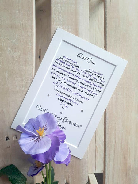 Will you be my Godmother - Christening request