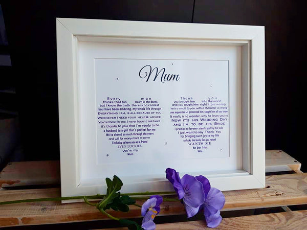Mother of the Groom Gift - Wedding Gift for Mum from Bride and Groom
