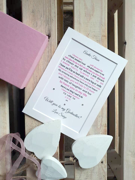 Will you be my Godmother - Christening request