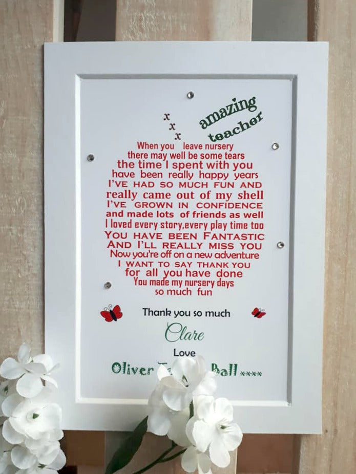 Nursery Print Leaving Nursery poem print (7x5)