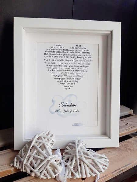 Letter from Heaven - Poem print Angel Baby Loss Message to Parents