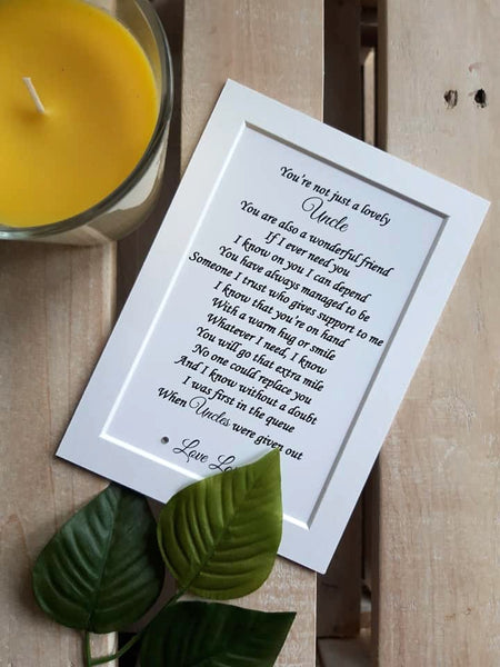 Uncle Gift -   Personalised Poem Print