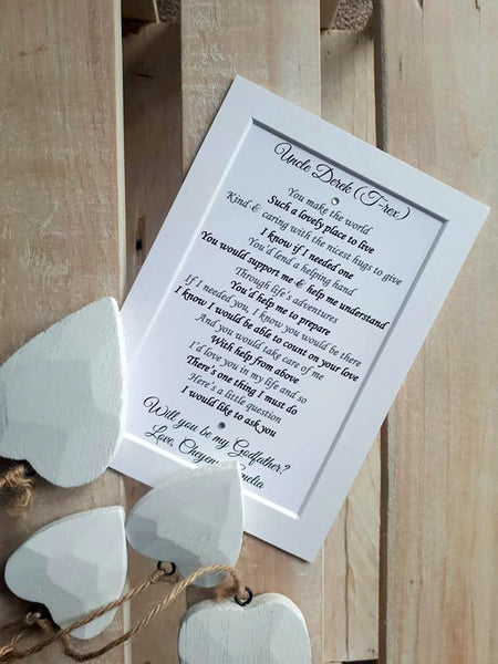 Will you be my Godfather - Christening request