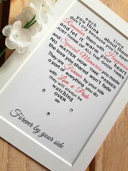 Sympathy Gift -  Sorry for your Loss poem print