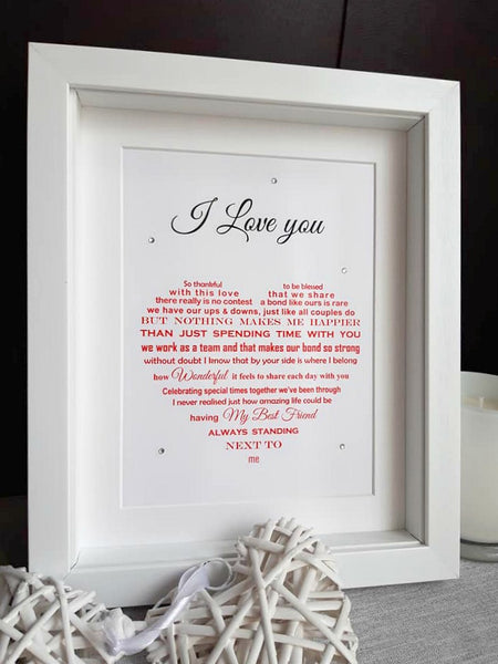 Husband / Wife Gift (photo) - for Anniversary, Christmas, Birthday or Valentine's Day