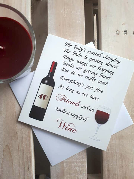 Friend Card - Friends and Wine