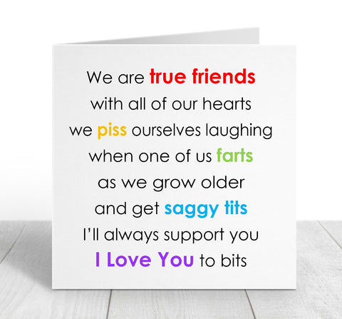 Friend Card - Funny Friend Birthday Card, Saggy Friend