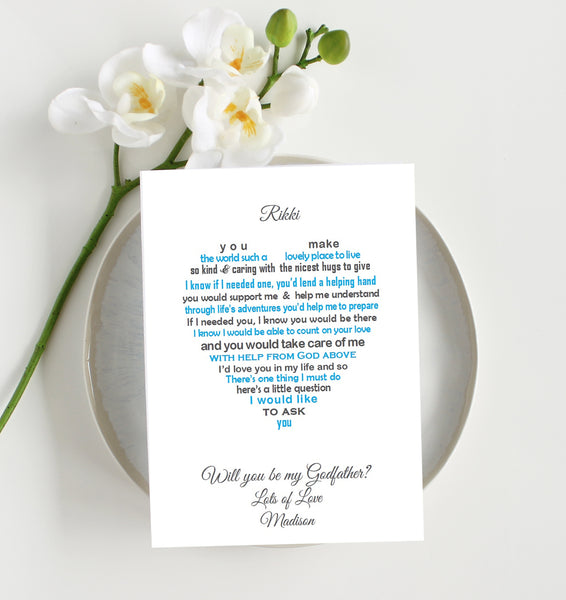 Will you be my Godfather - Christening request