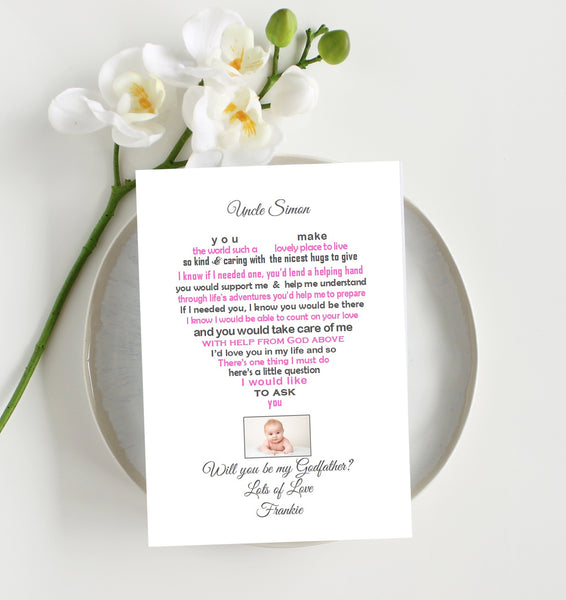 Will you be my Godfather - Christening request