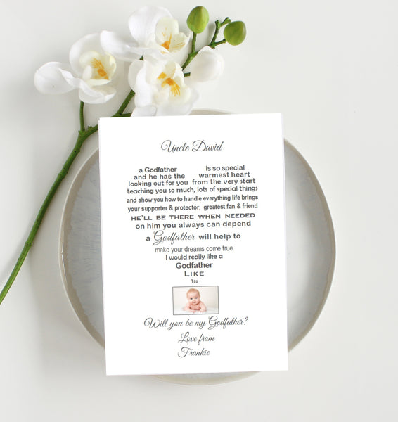 Will you be my Godfather - Christening request