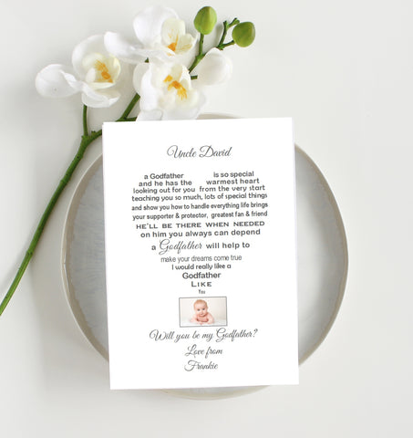 Will you be my Godfather - Christening request