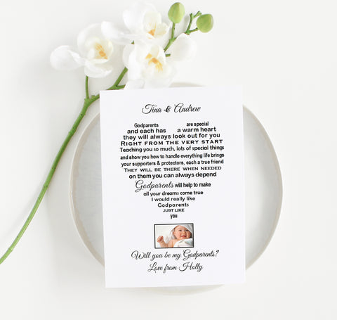 Will you be my Godparents - Christening request